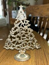 Vtg Musical instruments Christmas tree 2 Sided Silver Plated picture