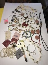 Vintage Estate Mixed Lot  Granny Grandma  Junk Drawer Jewelry Necklaces Rings picture