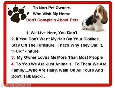Funny Dog Basset Hound House Rules Refrigerator / Magnet Gift Card Idea picture