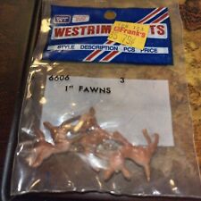 Vintage WESTRIM CRAFTS 6606 Miniature 2 pc Fawns Deer 1” Craft Christmas Holiday picture