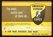 American Express Henry Stampler's NYC Giant Matchbook / Postcard VGC c1960's picture