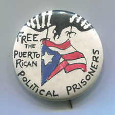 c. 1960s  Puerto Rico  Independence Movement  Free Political Prisoners Cause Pin picture
