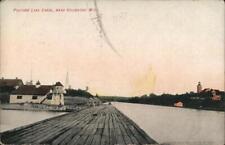 1909 Portage Lake Canal,Near Houghton,Mich,MI Michigan Antique Postcard 1c stamp picture