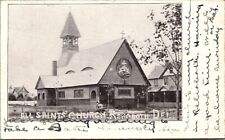 Rehoboth Beach Delaware Postcard All Saints Church Horns Pavilion 1906 RJ picture
