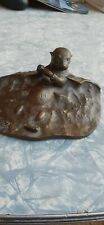 Bronze Otter Signed Sculpture by Wah Chang picture