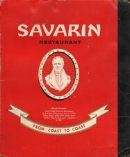 Vintage SAVARIN Restaurant Menu New York 1963 picture
