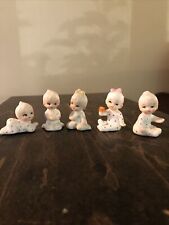 Vintage Bone China Baby Figurine Lot Retro Kewpie Babies Japan Napco Flowers picture