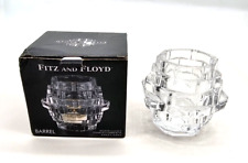 Fitz & Floyd Optic Crystal Glass Votive Barrel Candle Holder picture