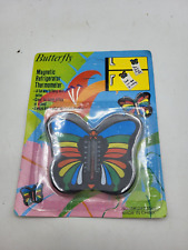 Vintage Butterfly Thermometer Refrigerator Magnet Fridge NOS Psychedelic Hippie picture