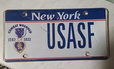 NEW YORK License Plate Combat Wounded UNITED STATES ARMY SPECIAL FORCES USASF picture