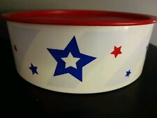 Tupperware Vintage Storage Canister Cookie Container One Touch Lid 3421A-2 Stars picture