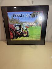 Vintage Concours D’elegance Pebble Beach Framed Poster 24x24 EUC picture