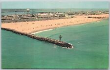 Vintage Postcard Aerial View Ocean City Maryland Beach Pier Jetty Coastal Tow picture