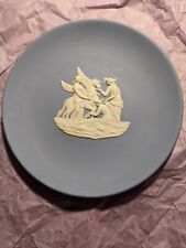 Wedgwood Jasperware.. Pegasus...Cream & Blue Trinket Dish Tray 4 3/8” picture