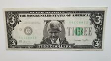 1993 Bill Clinton $3 Dollar Bill Original The Disgruntled States of America picture