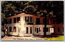 New Wilmington Pennsylvania Home Westminster College Tavern PA Postcard WOB Note picture