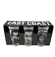 East Coast Legends Shot Glass Set Biggie Jay Z Nas Shot Glass Set Great Gift picture