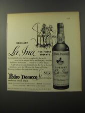 1953 Pedro Domecq La Ina Sherry Ad - Brilliant La Ina The Fiesta Sherry picture