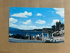 Postcard Big Bear Lake CA From Dam Boats Old Cars San Bernardino Mountains picture