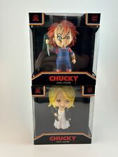 Chucky & Bride Doll Vinyl Figure Set Chucky Good-Guy Culturefly Halloween 4.5in picture