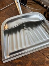 j.v. reed vintage metal dust pan/silver/8 1/2 X 12/usa picture