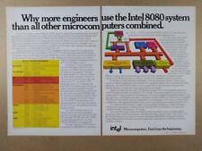 1975 Intel 8080 Microprocessor vintage print Ad picture