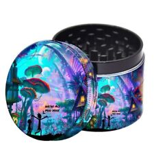 Herb Grinder 2 Inch Spice Grinder 4 Layers Magnetic Top Tobacco Cartoon Design picture