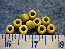 (10) Crow Indian Yellow Padre Glass Trade Beads Fur Trade Era 1700's picture