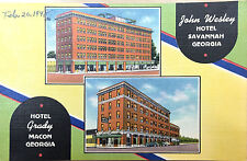 Vintage postcard: John Wesley Hotel, Savannah, GA, ca. 1948 (A27-09) Hotel Grady picture