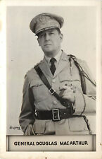 RPPC Postcard General Douglas MacArthur With Cigar Wj Gray Photo picture