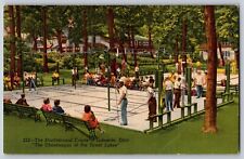 Lakeside, Ohio OH - Shuffleboard Courts - Sports - Vintage Postcard - Posted picture