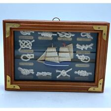 Framed Nautical 12 Boat Ship Knots Shadow Box Under Glass picture