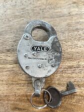 Vintage Antique Old Yale & Town Padlock With Key Lock picture