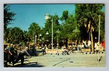 Zephyrhills FL-Florida, Shuffleboard Courts, Antique, Vintage Souvenir Postcard picture
