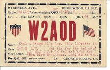 QSL  1933 Ridgewood New York    radio card picture
