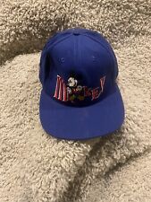 Vintage Mickey Mouse Hat Cap SnapBack Adult One Size Blue Goofy Hat Co. Mens *** picture