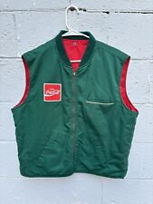 Vintage 1997 Coca-Cola Full-Zip Reversible Uniform Vest Green Men's Size L picture