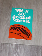 Piedmont Airlines 1986-87 ACC Basketball Pocket Schedule RARE Piedmont Piece picture