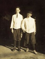 1914 Burke's Ice Cream Parlor Table Boys, Alabama Old Photo 8.5