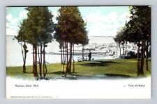 Mackinac Island MI-Michigan, View Of Harbor, Antique, Vintage Postcard picture