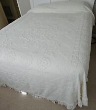 Vintage BATES George Washington's Choice HOBNAIL CHENILLE BEDSPREAD Twin White picture