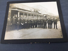 Antique Streetcar Trolly Train Crew Conductors North Station Boston Photograph picture
