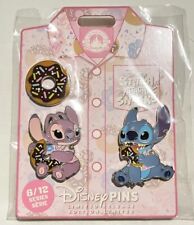 2024 Disney Stitch Attacks Snacks Donut Pin Set Of 3 Pins 6/12 June NEW SEALED picture