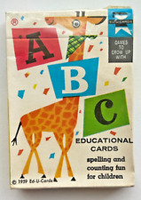NOS 1959 Sealed Box of ABC Ed-U-Cards Deck Unopened/Unused picture