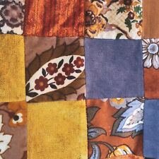 Vintage Handmade Chenille And Velvet Patchwork Quilt/ Hippie/ Boho/ 95