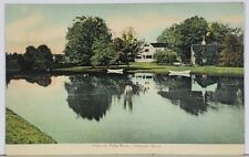 Ivoryton Conn View on Falls River Boat House 1910 to Spartansburg Pa Postcard K8 picture