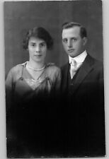 C1910-30 RPPC Postcard Husband & Wife Studio Portrait Formal Ovid MI picture