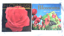 2024 Flowers Wall Calendars 12 Months Sealed Lot of 2 picture