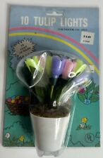 10 Plastic Artificial Flower Light Up Tulip Lights  for EASTER - NIP picture