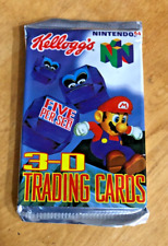 Kellogg's 1996 Nintendo 64 3-D Mario Bros. Trading Cards Sealed 5 Cards Per Pack picture